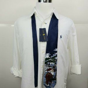 Carnival Santa Golfing Holiday Novelty  Necktie